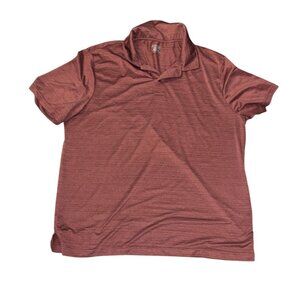 32 Degrees Cool Mens Polo Shirt L Moisture-Wicking Red Short-Sleeve